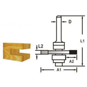 Kotoučová fréza složiskem stopka 8 mm,47,6x5,5x59 mm