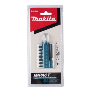 sada torzních bitů 1/4" IMPACT BLACK 8 ks v plastovém držáku