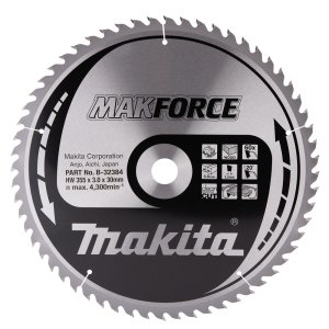 kotouč pilový dřevo MAKFORCE 355x3x30mm 60Z = old B-08545