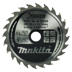 kotouč pilový dřevo SPECIALIZED 136x1.5x20mm 24Z pro aku pily = old B-21995