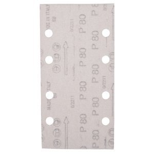 papír brusný suchý zip 93x185mm 8 děr K80, 10ks