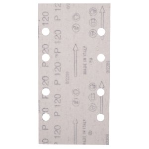 papír brusný suchý zip 93x185mm 8 děr K120, 10ks