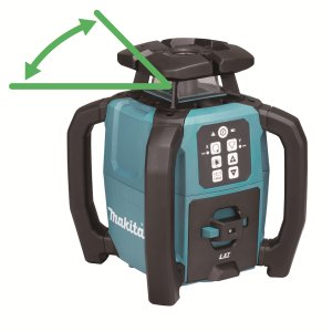 Aku automatický stavební laser, zelený - Výseč laseru