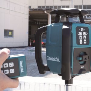 Aku automatický stavební laser, zelený - Dálkové ovládání