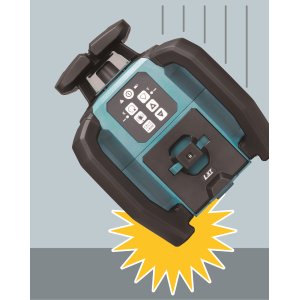 Aku automatický stavební laser, zelený - Odolná konstrukce
