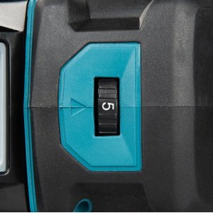 Aku úhlová bruska s plochu hlavou 125mm Li-ion XGT 40v, Makpac - Regulace otáček