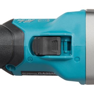 Aku úhlová bruska s plochu hlavou 125mm Li-ion XGT 40v, Makpac - Posuvný vypínač