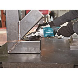 Aku úhlová bruska s plochou hlavou 125mm Li-ion XGT 40V,Makpac - Foto v akci