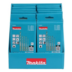 sada vrtáků TCT se stopkou 1/4" multimateriál 12 sad E-25432 v displeji STOP