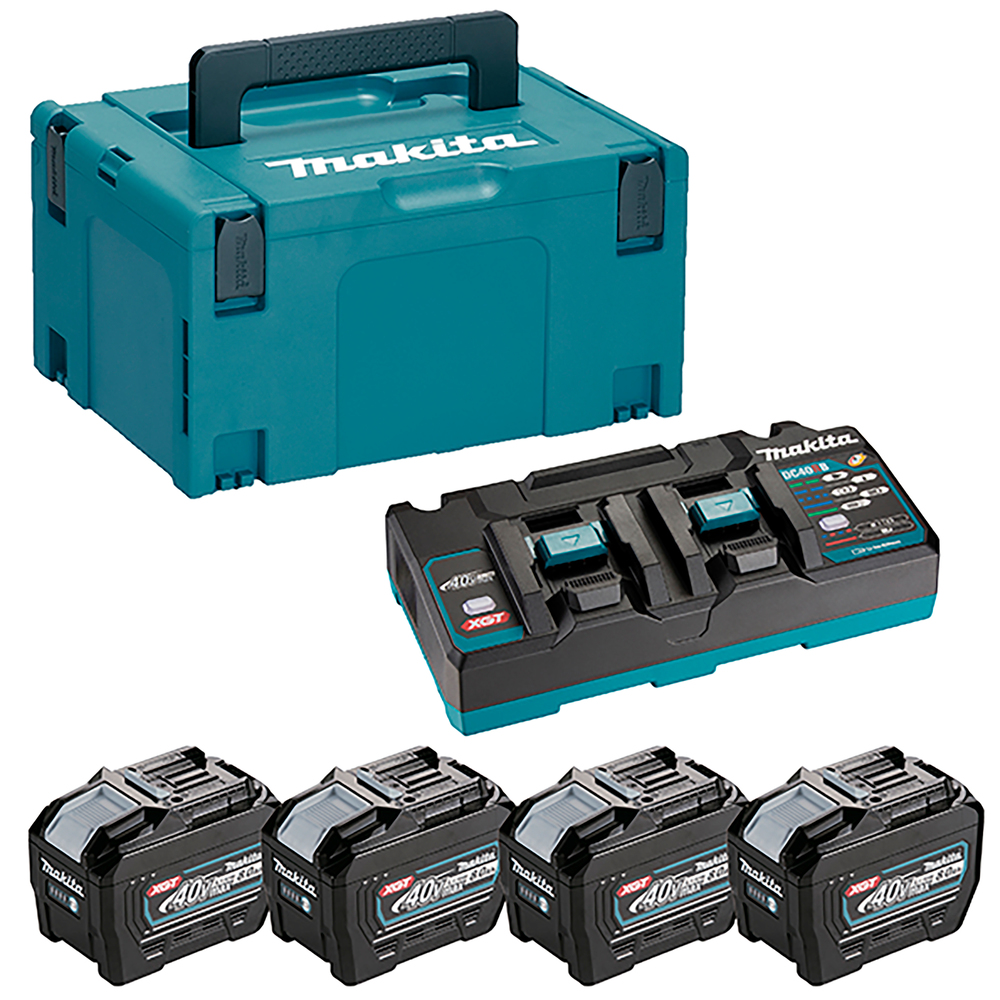 Makita 1910A8-3 sada Li-ion XGT 40V 4ksBL4080F+1ksDvojnabíječkaDC40RB+1ksMakpac