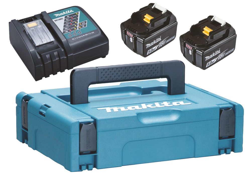Makita 197624-2 sada Li-ion LXT 18V 2ksBL1850B+1ks nabíječka DC18RC+1ksMakpac