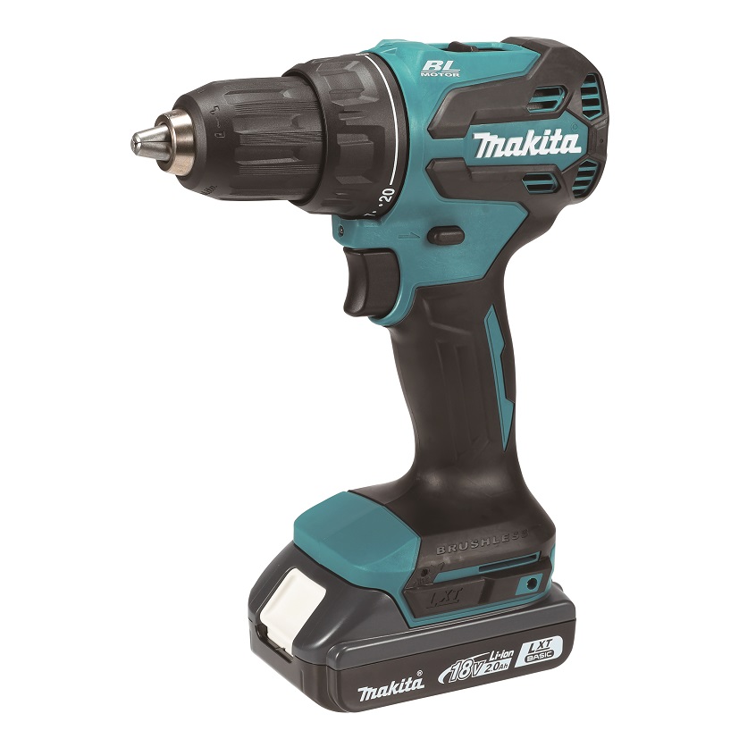 Makita DDF490WVE Aku bezuhlíkový šroubovák Li-ion LXTB 18V/2,0 Ah