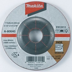 Makita brusný kotouč 115x6x22 nerez